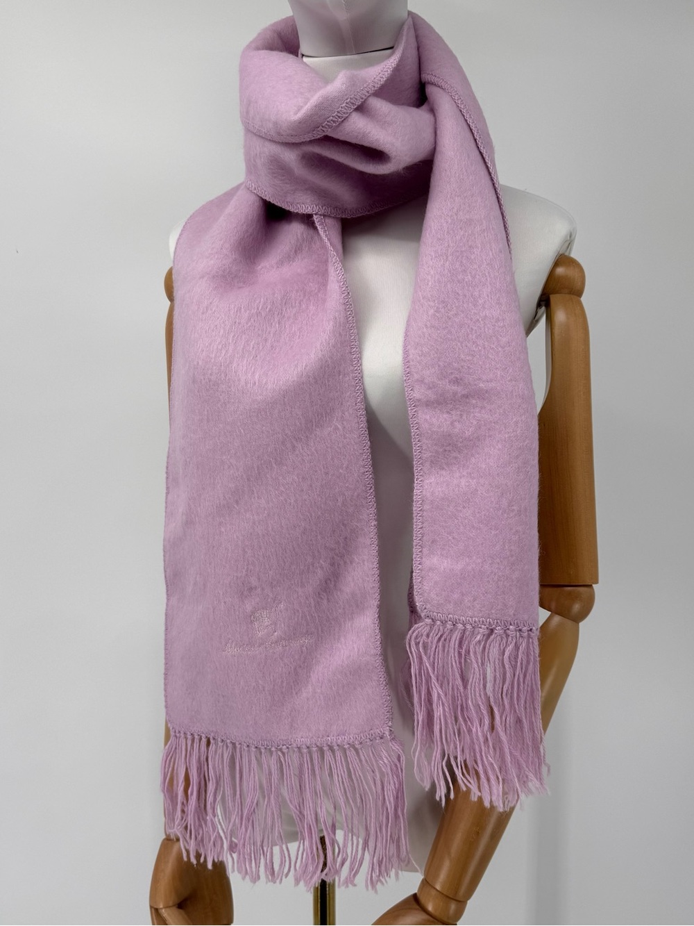 CAMARGO Made in Ecuador Pink Long Fringe Alpaca Scarf